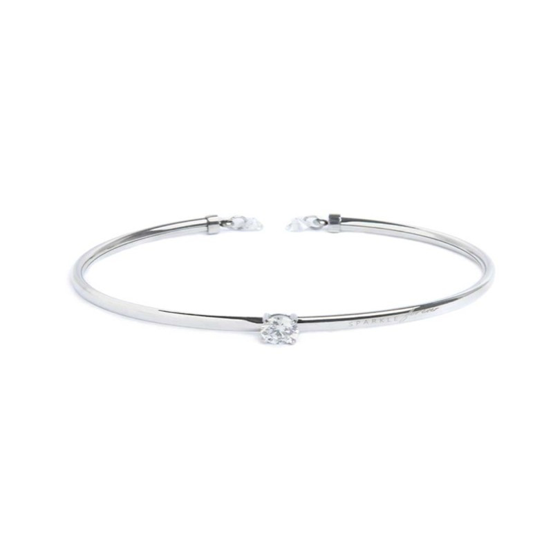Bracciale Donna Marlù 31BR0016-W rigido con zircone 5,25mm centrale e zirconi Bracciale Donna Marlù 31BR0016-W rigido con zircone 5,25mm centrale e zirconi