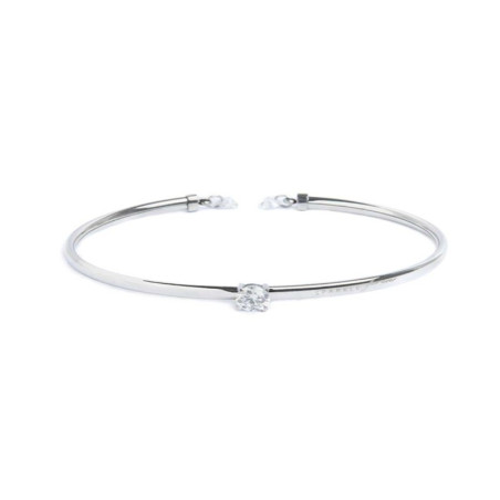 Bracciale Donna Marlù 31BR0016-W rigido con zircone 5,25mm centrale e zirconi