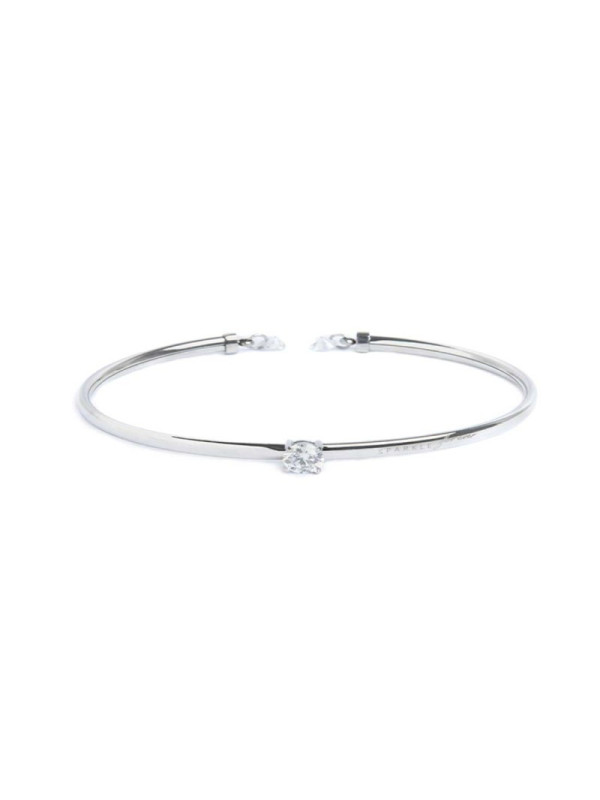 Bracciale Donna Marlù 31BR0016-W rigido con zircone 5,25mm centrale e zirconi