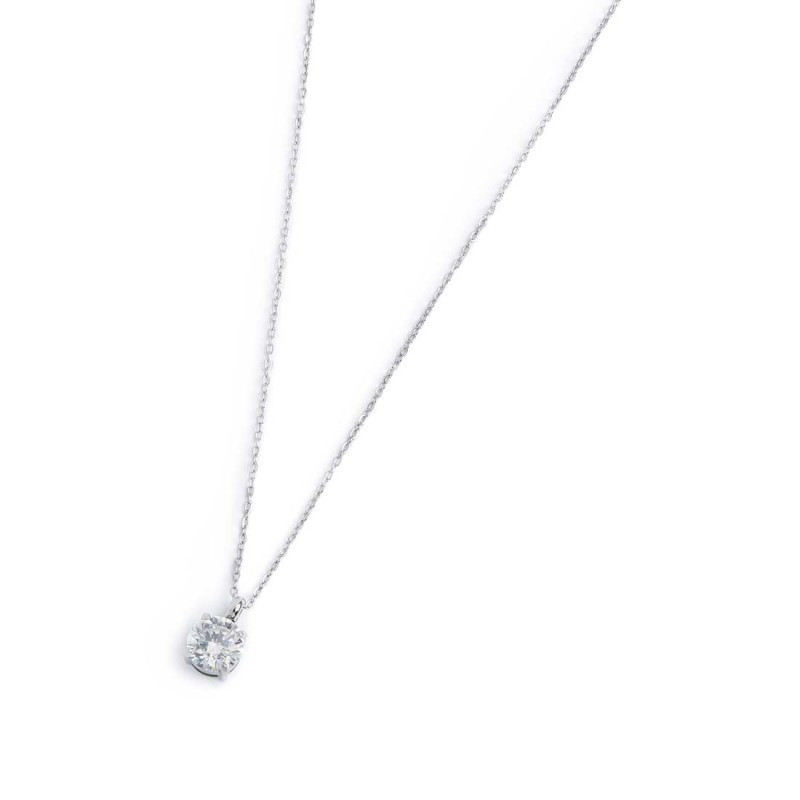 Collana Donna Marlù 31CN0012-W catena cutting cross zircone centrale 7mm