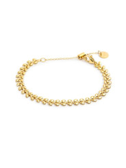 Bracciale Unisex Marlù 18BR196G Acciaio con foglie pvd oro