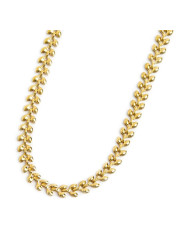 Collana Unisex Marlù 18CN104G Acciaio Oro catena a foglia chevron