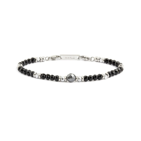 Bracciale Unisex Marlù 2BR0080-N Ematite Nero e Grigio