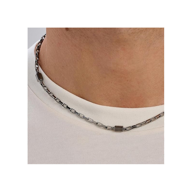 Collana Girocollo Brosway Uomo In Acciaio Nero Logan BOA03