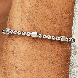 Bracciale Uomo Brosway In Acciaio Silver con Perle Riptide BTD032