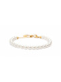 Bracciale Donna Marlù Icons 30BR0004G-W in Acciaio Oro con Perle Bianche