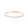 Bracciale Donna Marlù Icons 30BR0004G-W in Acciaio Oro con Perle Bianche