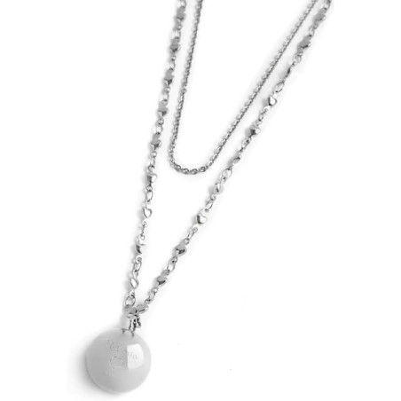 Collana Donna Marlù 15CO011 Chiama Angeli in Acciaio Pendente in Ottone