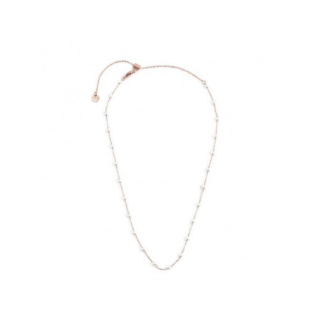 Collana acciaio pvd oro rosa con perle di Marlù, 2CA0031R-W