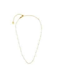 Collana Donna Marlù 2CA0031G-W in Acciaio Pvd Oro con Perle Bianche