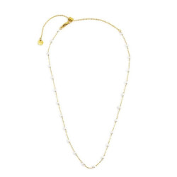 Collana Donna Marlù 2CA0031G-W in Acciaio Pvd Oro con Perle Bianche