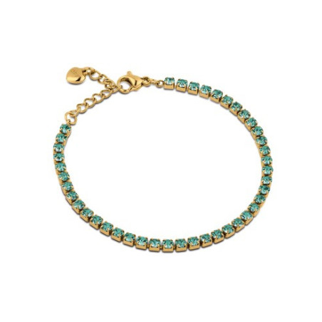 Bracciale Donna Tennis Ops OPSBR-953 Acciaio Oro con pietre Smeraldo 2,5 mm