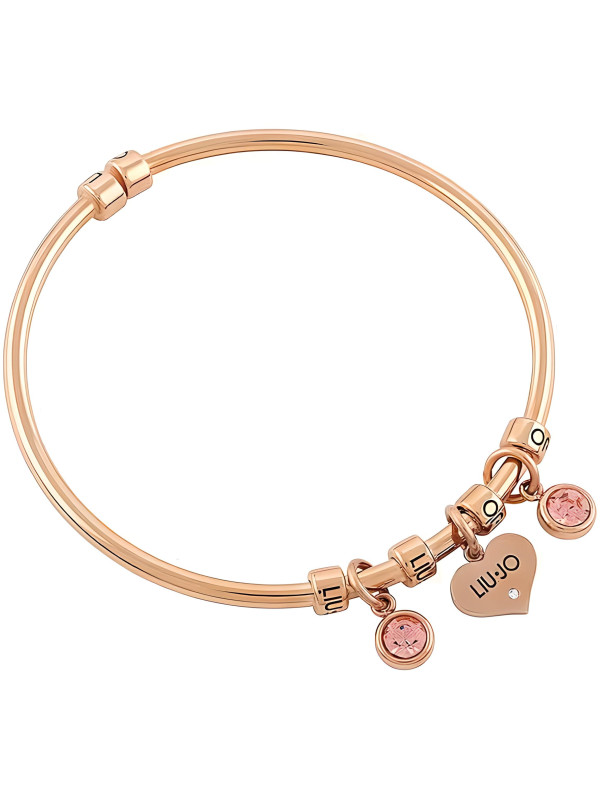 Bracelet Woman LIU JO Brilliant Rigid LJ1646 Rose Gold Color