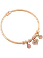 Bracelet Woman LIU JO Brilliant Rigid LJ1646 Rose Gold Color