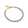 Bracciale Donna Tennis Ops OPSBR-927 Acciaio Oro con pietre Lilla 3mm