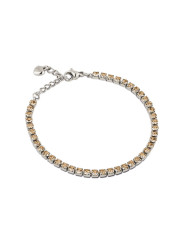 Bracciale Donna Tennis Ops OPSBR-931 Acciaio Silver con pietre Caramello 3mm