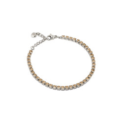 Bracciale Donna Tennis Ops OPSBR-931 Acciaio Silver con pietre Caramello 3mm