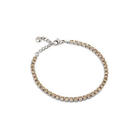 Bracciale Donna Tennis Ops OPSBR-931 Acciaio Silver con pietre Caramello 3mm