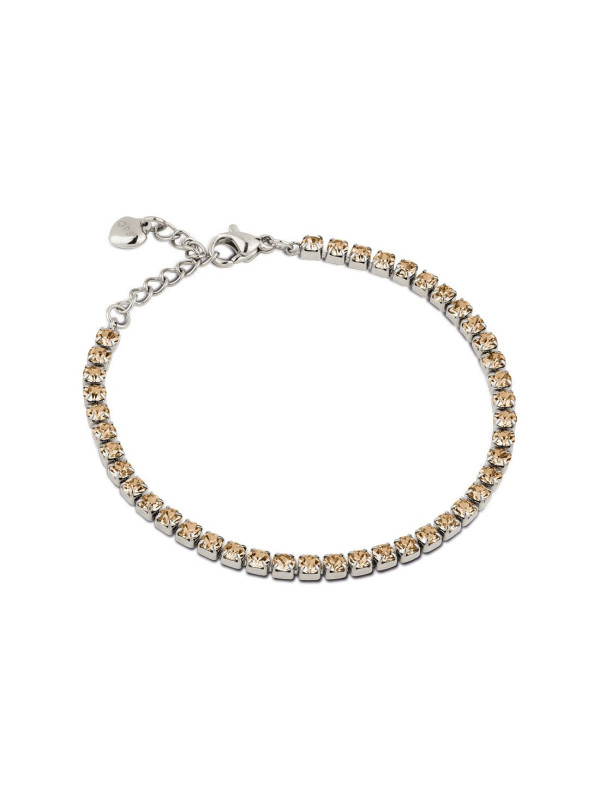 Bracciale Donna Tennis Ops OPSBR-931 Acciaio Silver con pietre Caramello 3mm