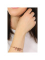 Bracelet Woman LIU JO Brilliant Rigid LJ1646 Rose Gold Color