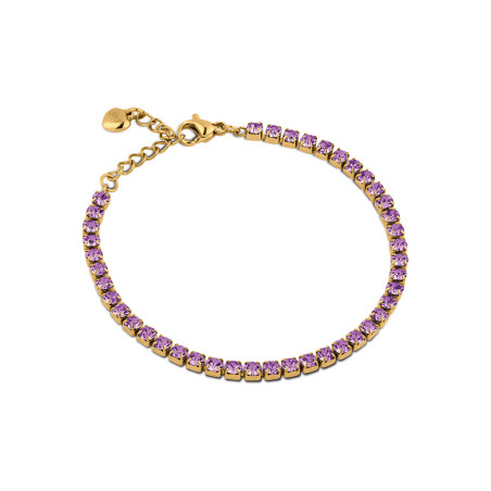 Bracciale Donna Tennis Ops OPSBR-933 Acciaio Oro con pietre Smeraldo 3mm