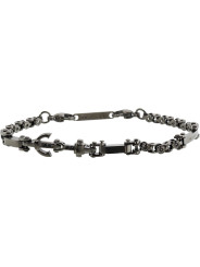 Bracciale Uomo Marlù Man Trandy 4BR1766N in Acciaio, Ancora Colore Grigio Scuro