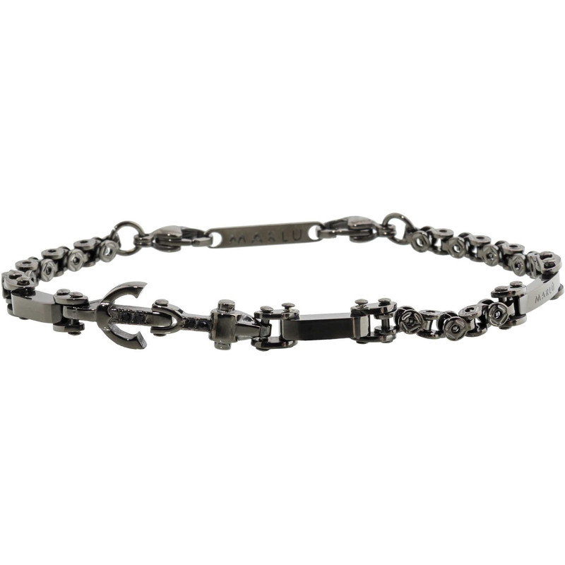 Bracciale Uomo Marlù Man Trandy 4BR1766N in Acciaio, Ancora Colore Grigio Scuro Bracciale Uomo Marlù Man Trandy 4BR1766N in Acciaio, Ancora Colore Grigio Scuro