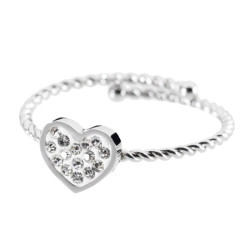 Anello MARLU' Time to 18an029-s Acciaio Cristallo Donna