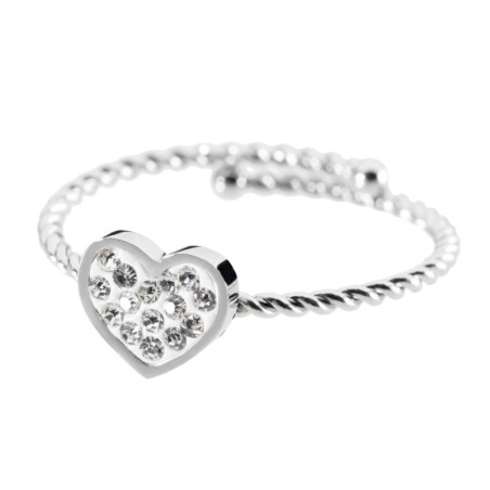 Anello MARLU' Time to 18an029-s Acciaio Cristallo Donna
