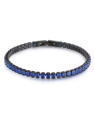 Bracciale Uomo Tennis Brosway BVD22 Avantgarde in Acciaio Pvd Nero e Cubic Blu