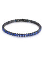 Bracciale Uomo Tennis Brosway BVD22 Avantgarde in Acciaio Pvd Nero e Cubic Blu