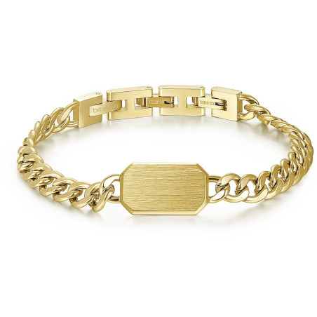 Bracciale Uomo Brosway INK BIK15 in Acciaio 316L con Pvd Oro Giallo Catena