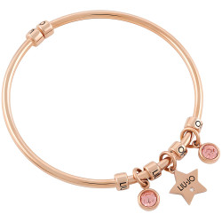 Bracelet Woman LIU JO Brilliant Rigid LJ1645 Rose Gold Color