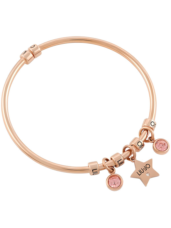 Bracelet Woman LIU JO Brilliant Rigid LJ1645 Rose Gold Color
