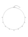 Collana Donna Liujo LJ2841 in acciaio Silver con cristalli pendenti Girocollo