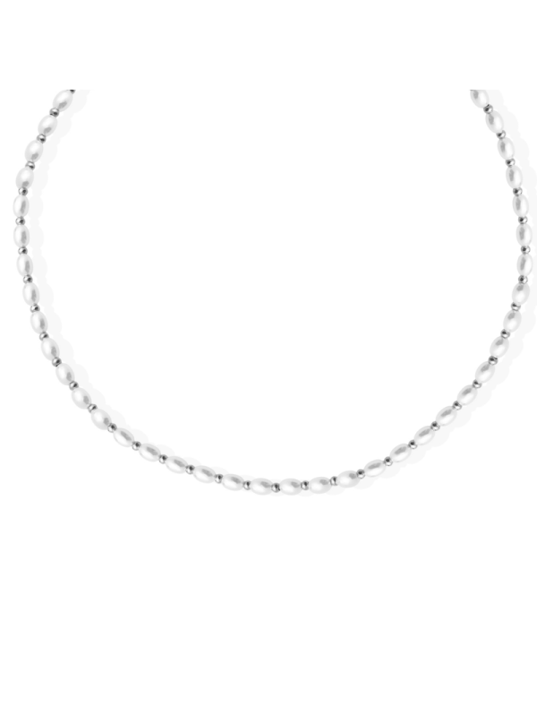 Collana Donna Liujo LJ2845 con Perle in Acciaio Silver