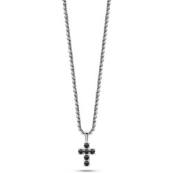 Collana Uomo Liujo MLJ516 in Acciaio Silver con Croce