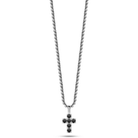 Collana Uomo Liujo MLJ516 in Acciaio Silver con Croce