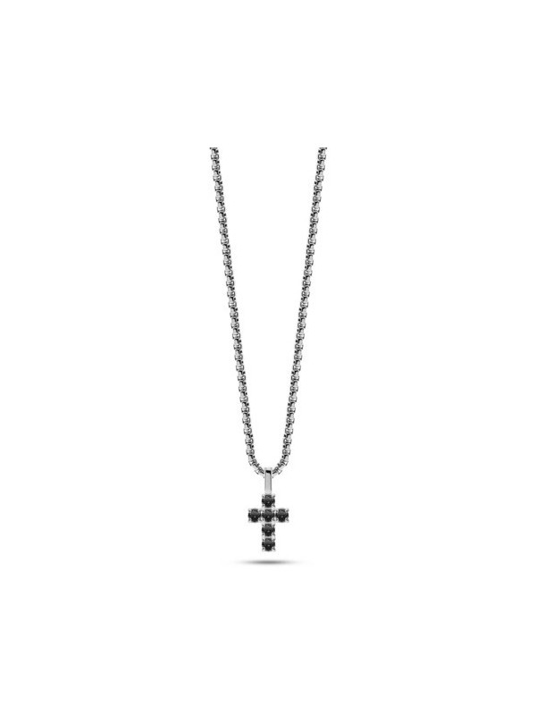Collana Uomo Liujo MLJ516 in Acciaio Silver con Croce