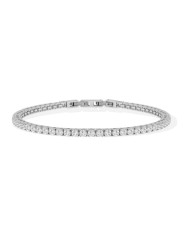 Bracciale Unisex LiuJo Tennis Zirconi Bianchi 3 MM Acciaio Lucido MLJ554
