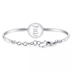 BRACCIALE DONNA ZODIACO VERGINE BHK372 IN ACCIAIO SMALTATO