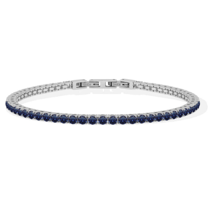 Bracciale Uomo LiuJo Tennis Zirconi Blu 3 MM Acciaio Lucido MLJ558 Bracciale Uomo LiuJo Tennis Zirconi Blu 3 MM Acciaio Lucido MLJ558