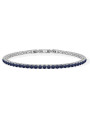 Bracciale Uomo LiuJo Tennis Zirconi Blu 3 MM Acciaio Lucido MLJ558