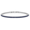 Bracciale Uomo LiuJo Tennis Zirconi Blu 3 MM Acciaio Lucido MLJ558