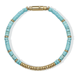 Bracciale uomo Liujo MLJ575 di perline e turchese
