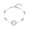 Bracciale donna lettera E bhkb053 in acciaio 316 anallergico pietre e swarovski