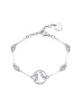 Bracciale donna lettera L bhkb060 in acciaio 316 anallergico pietre e swarovski