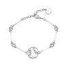 Bracciale donna lettera L bhkb060 in acciaio 316 anallergico pietre e swarovski