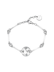 Women's bracelet letter N bhkb062 in steel 316 hypoallergenic stones and swarovski