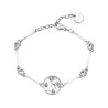 Bracciale donna lettera N bhkb062 in acciaio 316 anallergico pietre e swarovski